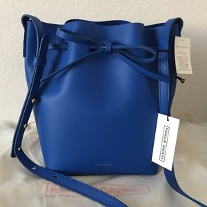 NWT Mansur Gavriel Mini Bucket Bag Royal Blue